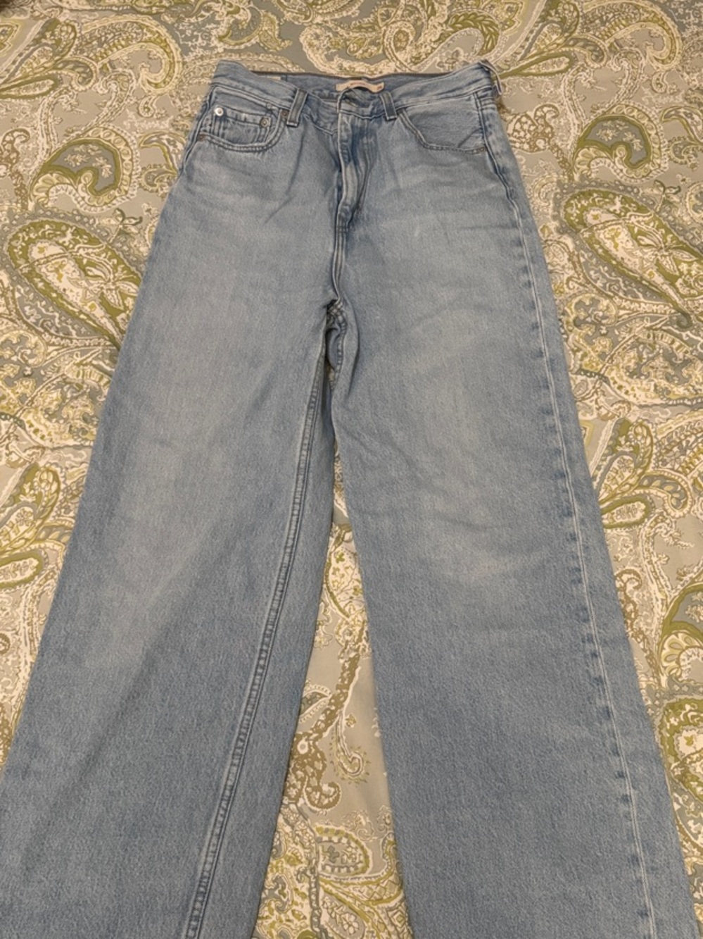 High-Rise Wide-Leg Jeans in Light Blue